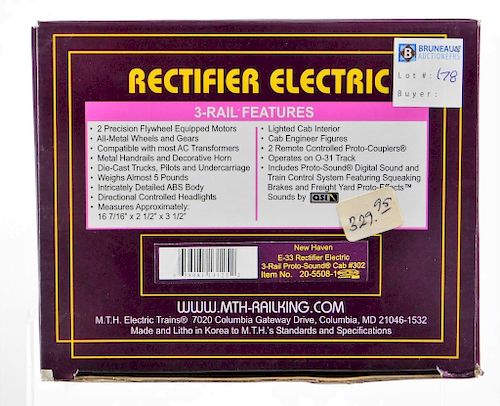 MTH New Haven E-33 #302 Rectifier Electric Train