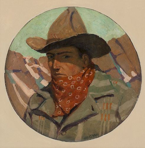 Untitled (Portrait of a Cowboy) by N.C. Wyeth