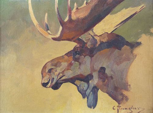Moose Head by Carl Rungius