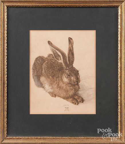 Lithograph of a rabbit