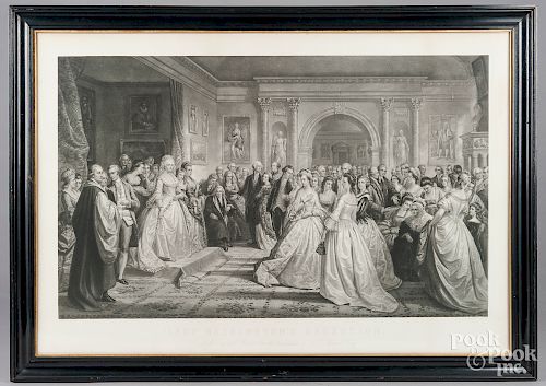 Lithograph of Lady Washington's Reception