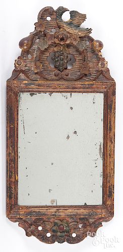 Italian carved and painted mirror