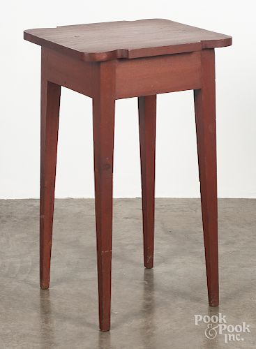 Stained poplar end table
