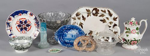 Miscellaneous group of glass and porcelain