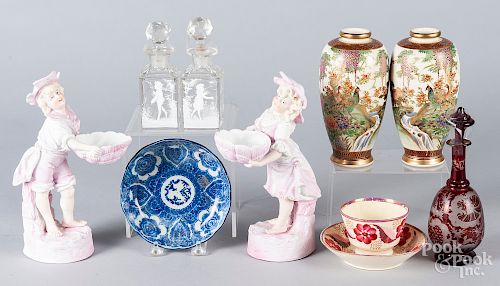 Group of porcelain and glass