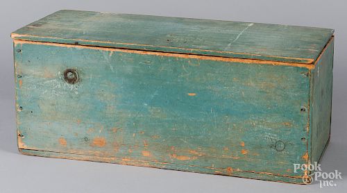 Blue painted pine box