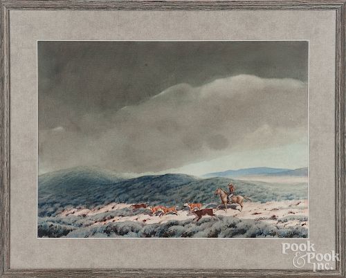 Watercolor western landscape