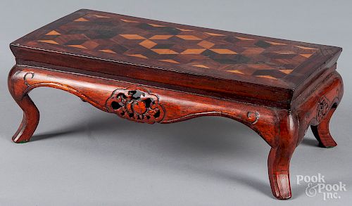Parquetry footstool