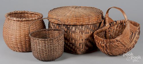 Four assorted baskets