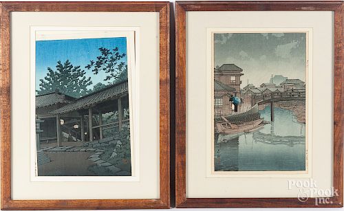 Six Japanese woodblock prints