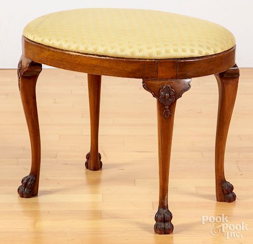 Chippendale style mahogany stool
