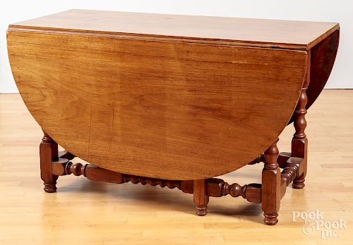 William and Mary style mahogany gateleg table