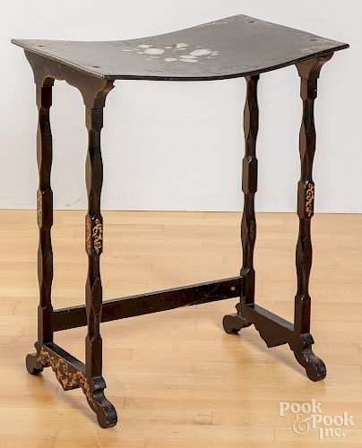 Black lacquer end table