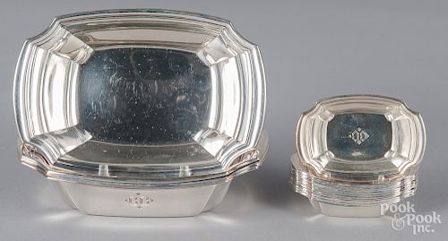 Whiting sterling silver salt and condiment set