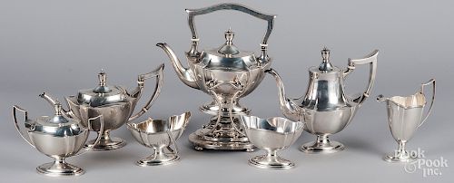 Gorham seven-piece sterling silver tea service