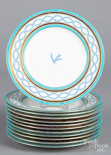 Set of twelve Minton's porcelain plates