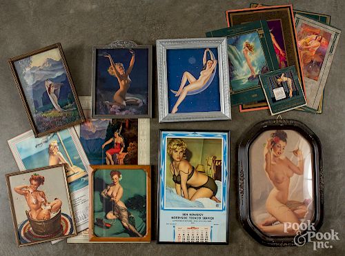 Group of pin-up art and calendars