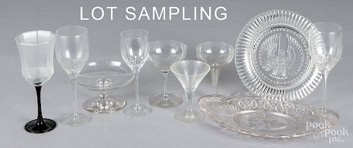 Collection of crystal stemware