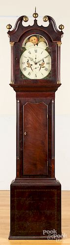 George III mahogany tall case clock