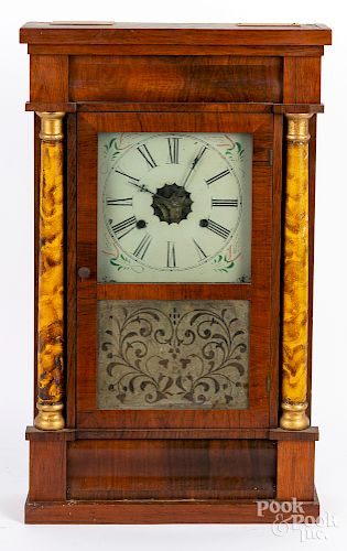 E.N. Welch Empire mahogany mantel clock