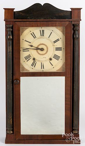 Henry Smith Empire mahogany mantel clock