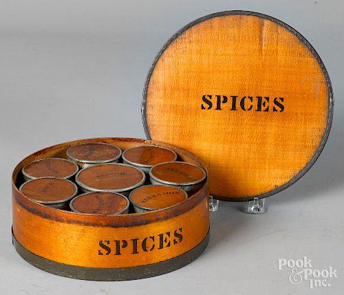 Stenciled spice canister