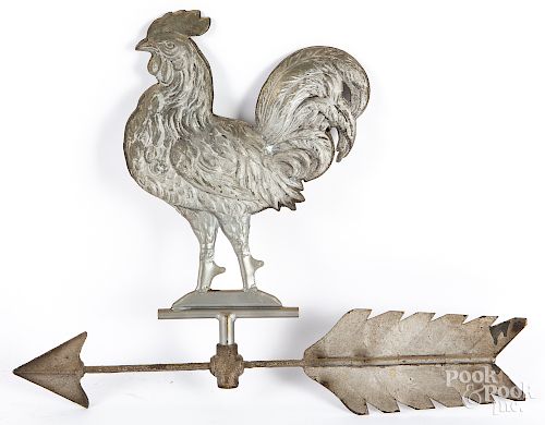 Swell bodied rooster weathervane