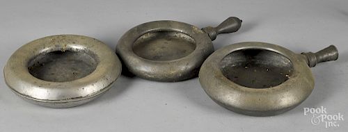 Two English pewter bed pans