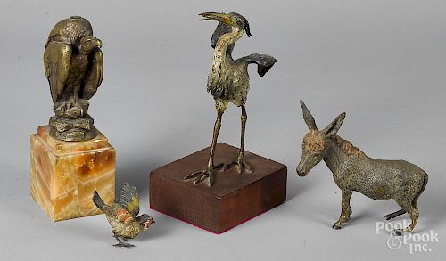 Painted bronze animals