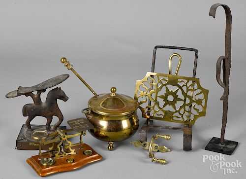 Collection of iron and brass