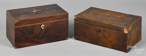 Two Federal dresser boxes