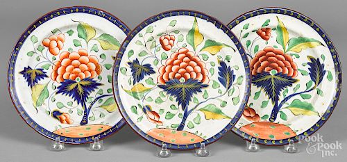 Three Gaudy Dutch grape pattern plates