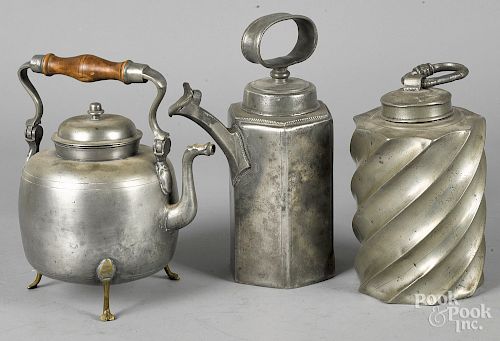 Continental pewter teapot
