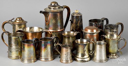 Group of Sheffield silver plate