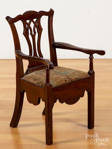English mahogany child's armchair