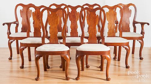 Queen Anne style cherry dining chairs