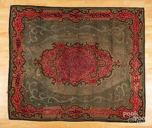 Room size hooked rug