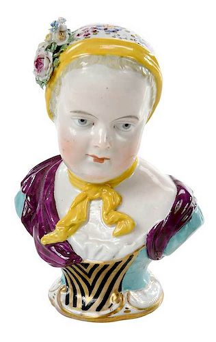 Meissen Bust of Young Girl 