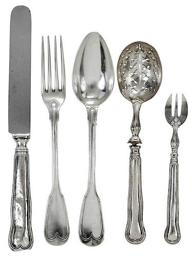 Italian silver flatware, 39 Pieces