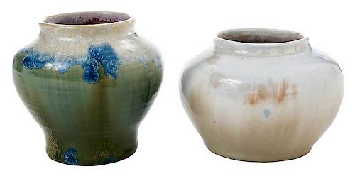 Two Pisgah Forest Chrystalline vases