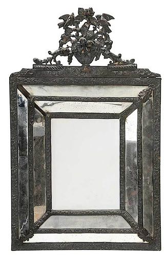 Neoclassical Repousse and Mirror Framed Mirror