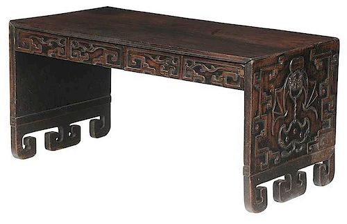 Antique Chinese Carved Hardwood Scholar?s Table
