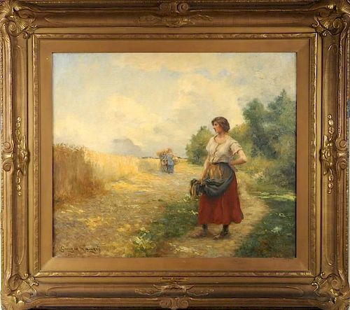 Georges Laugee "The Gleaners" O/C