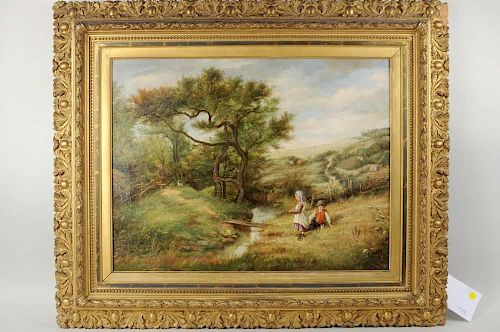 Landscape Painting  Attributed to Charles Hunt