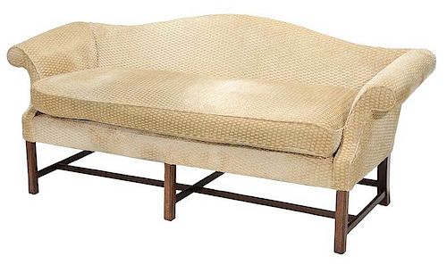 Chippendale Mahogany Camelback Sofa