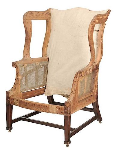 Rare Virginia Federal Mahogany Easy Chair