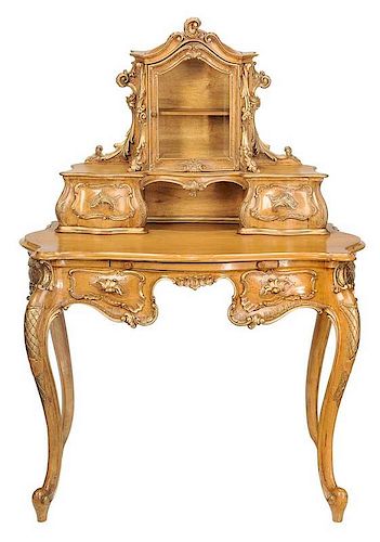 Italian Rococo Carved, Parcel Gilt Dressing Table
