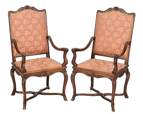 Pair of Provincial Louis XV Style Chairs
