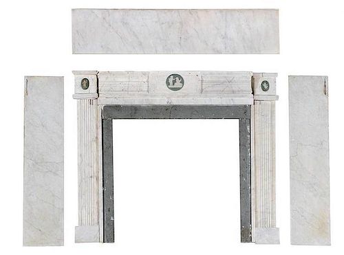 Marble Fireplace Mantel With Jasperware Plaques