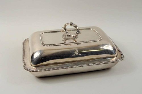 Georgian Sterling Silver Covered Vegetable Dish